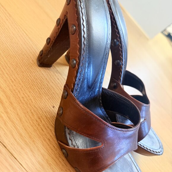 Vintage YSL Rive Gauche Studded Heels - Picture 5 of 5